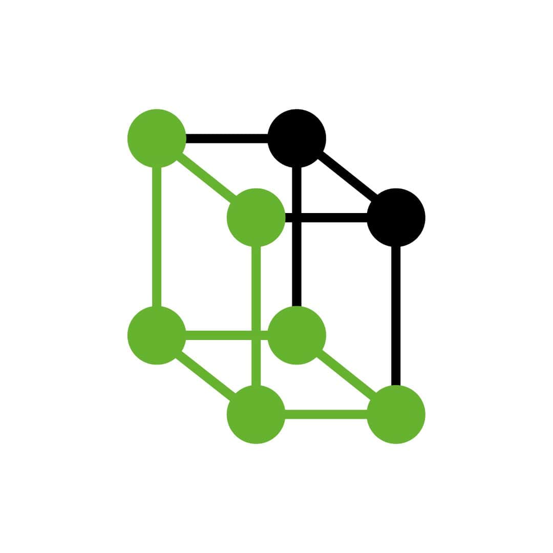 Une cube représentant le L de logo, charte graphique, support de communication