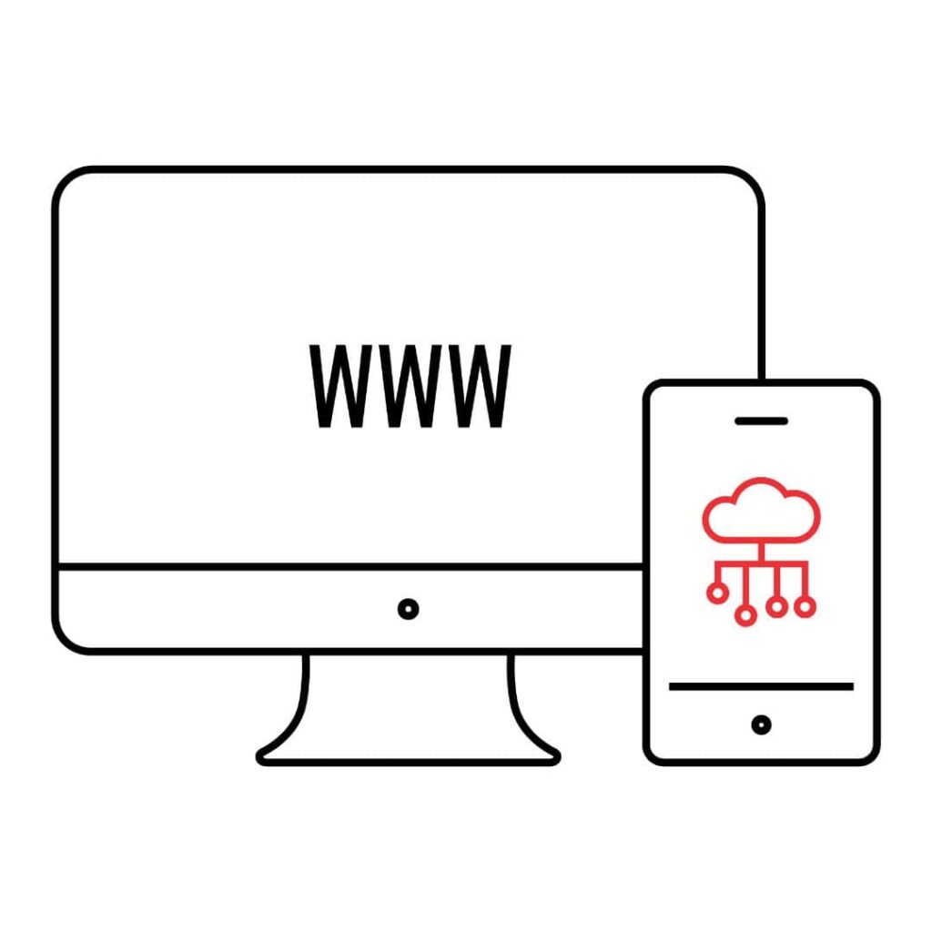 Un écran de pc et un smartphone site web vitrine et e commerce KVN HGS