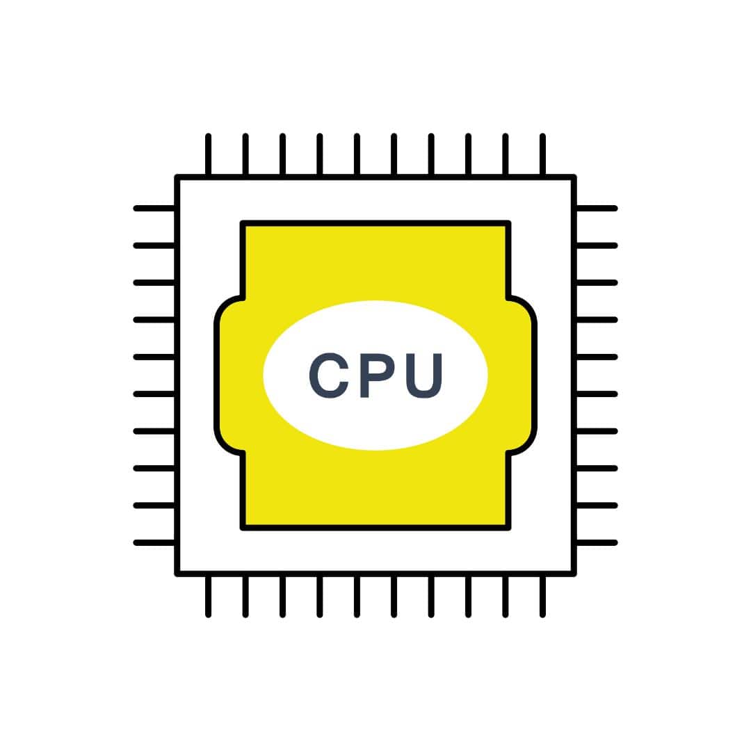 Un CPU processeur représentant le web marketing